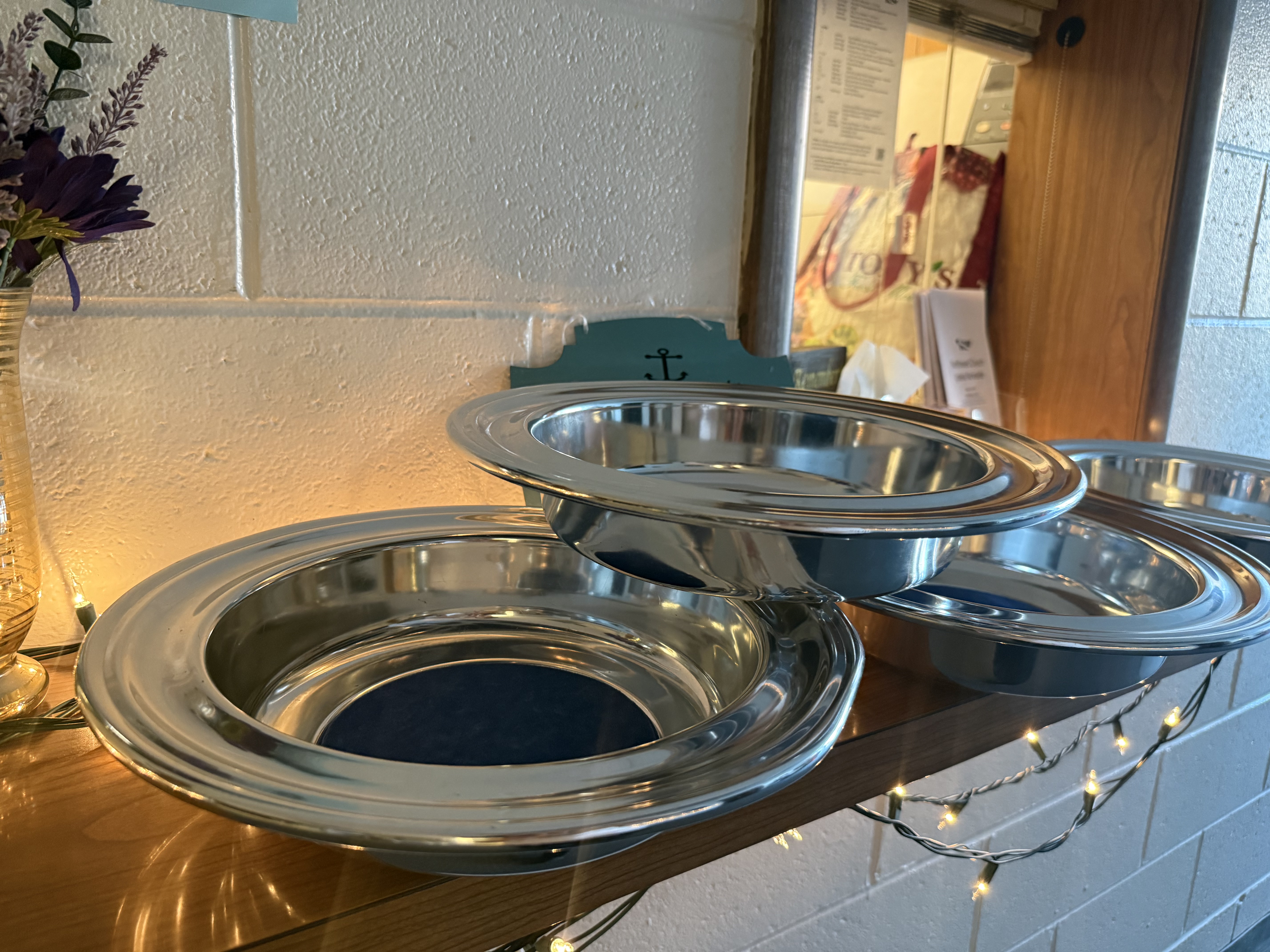 Offering Plates ready for an offering.
